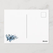 Blauw modern Waterverf Baby shower Briefkaart (Achterkant)