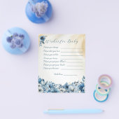 Blauw modern Waterverf Baby shower Flyer (Enkel)