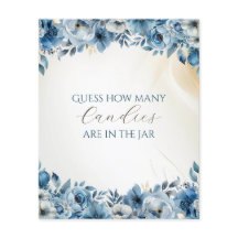 Blauw modern Waterverf Baby shower