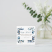 Blauw modern Waterverf Baby shower Informatiekaartje (Staand voorkant)