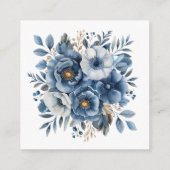 Blauw modern Waterverf Baby shower Informatiekaartje (Achterkant)