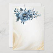 Blauw modern Waterverf Baby shower Kaart (Achterkant)