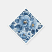 Blauw modern Waterverf Baby shower Servet (Hoek)