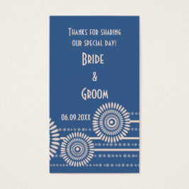 Blauw Modern Wedding Favor Gift Labels Dank u Visitekaartjes
