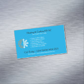 Blauw Modern Wit Verwarming & Koeling Magnetisch Visitekaartje (Voorbeeld)
