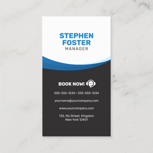 Blauw Moderne Auto Huren Autoverhuur Auto Huren Visitekaartje (Achterkant)