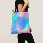 Blauw moderne fabulous abstract trendy boodschappe tote bag (Dichtbij)