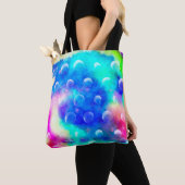 Blauw moderne fabulous bubbels abstract trendy tote bag (Dichtbij)