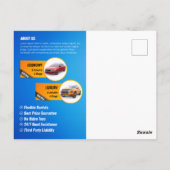 Blauw Moderne Luxe Autoverhuur Auto Huren Briefkaart (Achterkant)