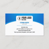 Blauw Moderne Luxe Autoverhuur Auto Huren Visitekaartje (Achterkant)
