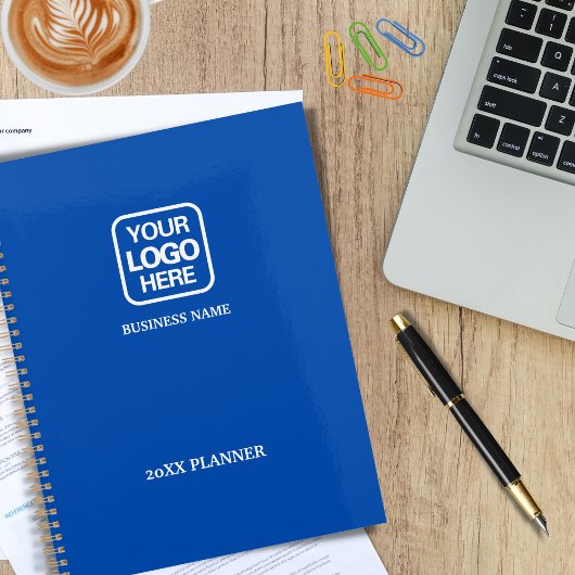 Blauw | Moderne professionele witte zakelijke Logo Planner