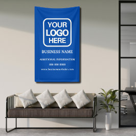 Blauw | Moderne professionele zakelijke Logo Spandoek