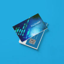 Blauw Moderne Software Tech Professional QR Code