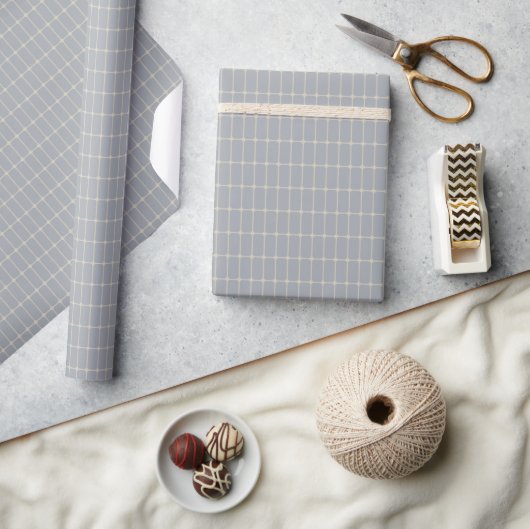 Blauw- Moderne Tegel Cadeaupapier (Crafts)
