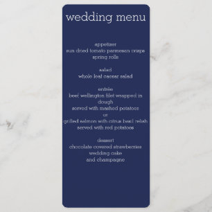 Blauw Moderne Trouw Menu