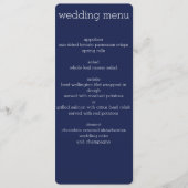 Blauw Moderne Trouw Menu (Voorkant)