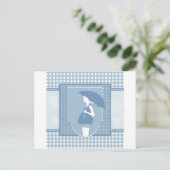 blauw moederschap briefkaart (Staand voorkant)