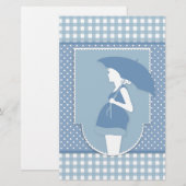 blauw moederschap briefpapier (Voorkant / Achterkant)