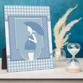 blauw moederschap fotoplaat (Zijkant)