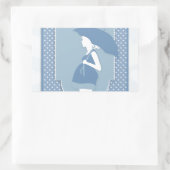 blauw moederschap rechthoekige sticker (Tas)