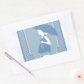 blauw moederschap rechthoekige sticker (Envelop)