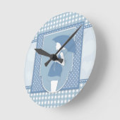 blauw moederschap ronde klok (Hoek)