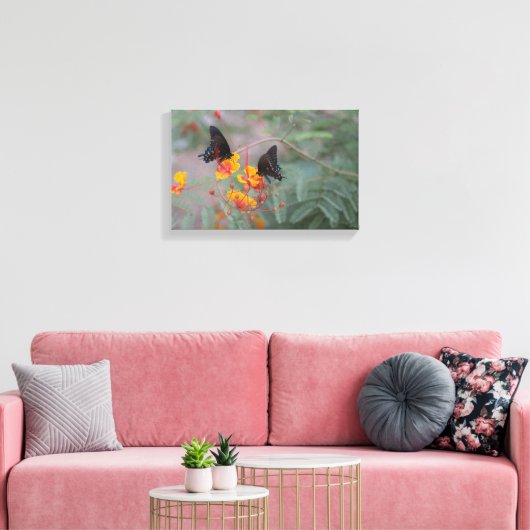 Blauw monboogblaasdoek voor fotografie canvas afdruk (Insitu (Woonkamer))