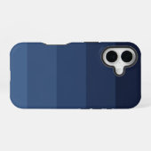 Blauw Monochroom iPhone 16 Hoesje (Achterkant horizontaal)
