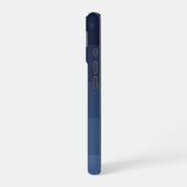 Blauw Monochroom iPhone 16 Hoesje (Linkerkant)