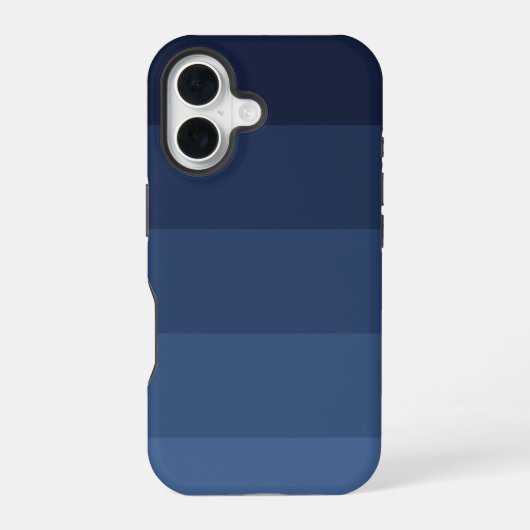 Blauw Monochroom iPhone 16 Hoesje (Achterkant)