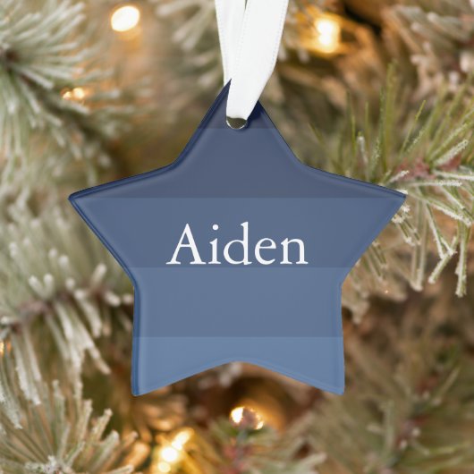 Blauw Monochroom Ornament (Boom)