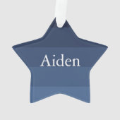 Blauw Monochroom Ornament (achterkant)
