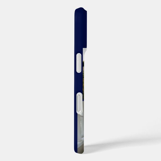 Blauw Monogram 3 Foto collage Case-Mate iPhone Case (Achterkant / Rechts)