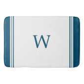 Blauw Monogram Badmat (Voorkant)