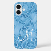 Blauw Monogram Case-Mate iPhone Case (Achterkant)