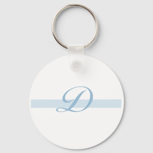 Blauw Monogram D Sleutelhanger (Voorkant)