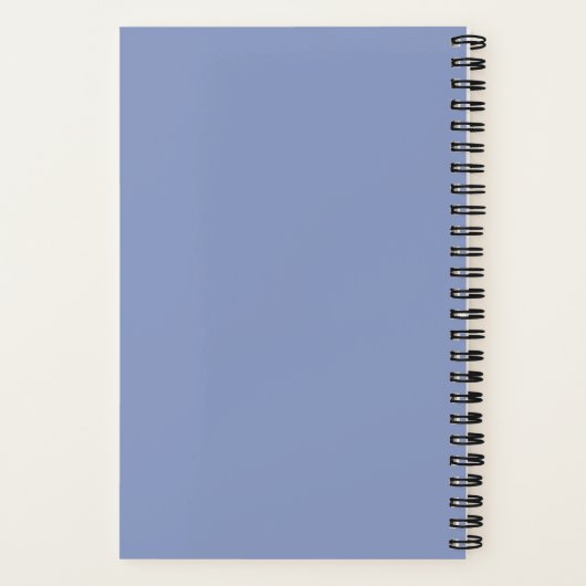 Blauw Monogram en Naam Notitieboek (Achterkant)