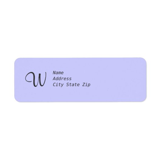 Blauw monogram etiket (Voorkant)