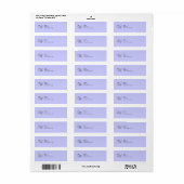 Blauw monogram etiket (Full Sheet)