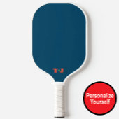 Blauw Monogram Gepersonaliseerd Pickleball Paddle