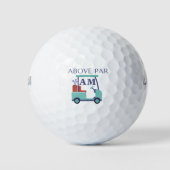 Blauw Monogram Initiaal Golfballen (Voorkant)
