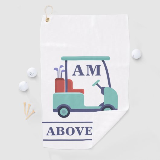 Blauw Monogram Initiaal Golfhanddoek (Insitu)