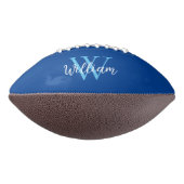 Blauw Monogram Initialen American Football (Gedraaid 270)