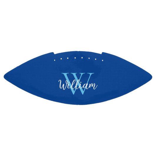Blauw Monogram Initialen American Football (Paneel)