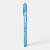 Blauw Monogram iPhone 16 Hoesje (Linkerkant)