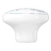 blauw monogram keramische knop (Zijkant)