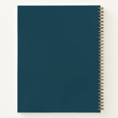 Blauw Monogram Kunst Schetsboek Notitieboek Cadeau (Achterkant)
