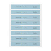 Blauw Monogram Maak je Eigen Stijlvolle Omwikkelbaar Adreslabel (Vel)