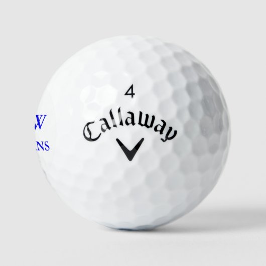 Blauw Monogram (naam golfer & initialen) Golfballen (Logo)