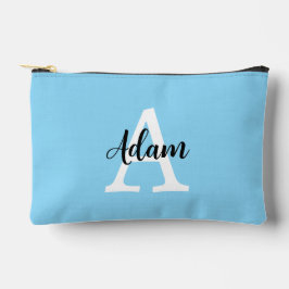 Blauw Monogram Naam Script Persoonlijk Ontwerp Etui